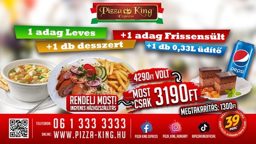 Pizza King 7 - Extra menü - Szuper ajánlat - Online rendelés
